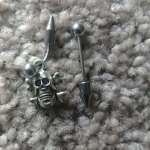 Surgical Steel Body Piercing 2pcs lot